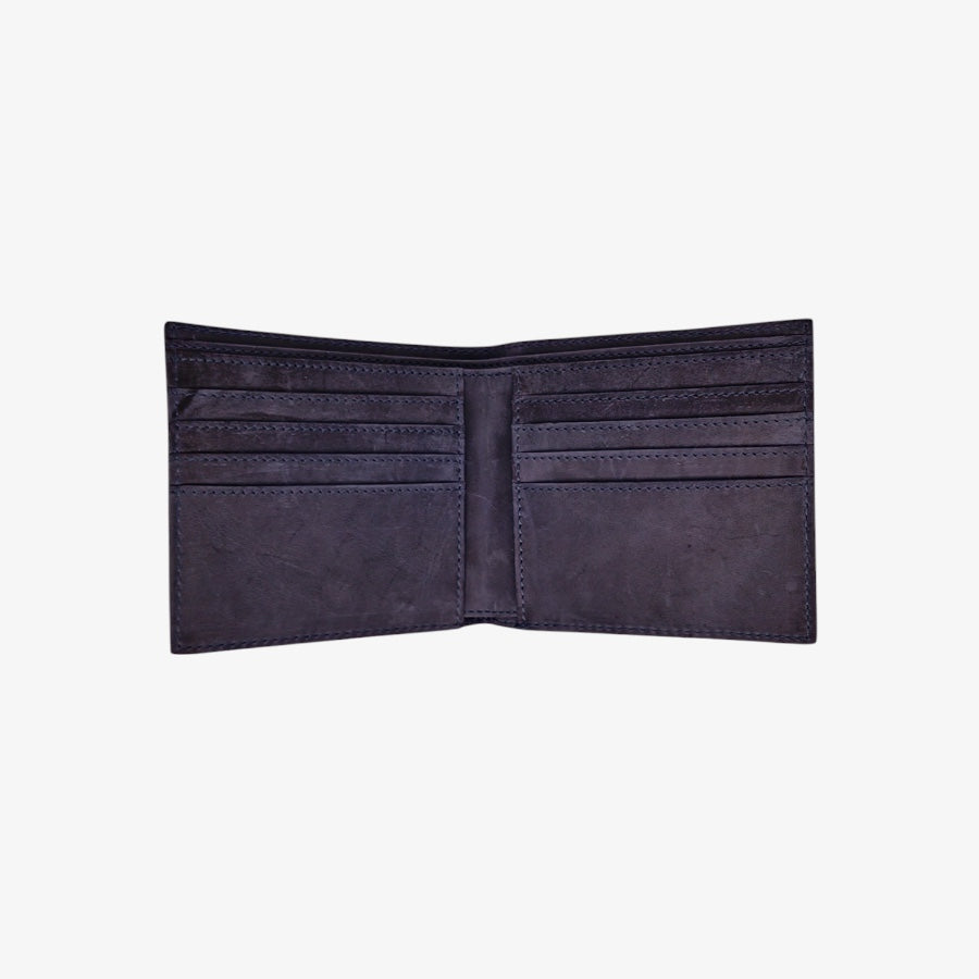 ATSORT LEREN PORTEMONNEE BLAUW