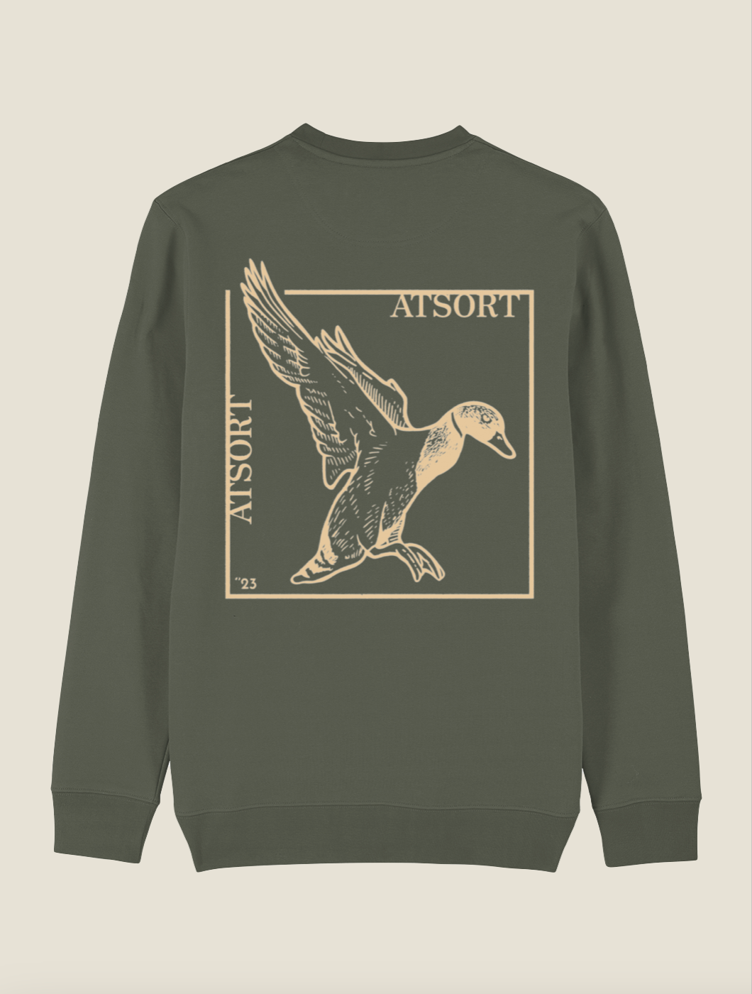 ATSORT Mallard Duck Crewneck Khaki