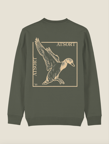 ATSORT Mallard Duck Crewneck Khaki