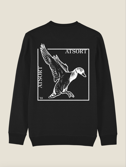 ATSORT Mallard Duck Crewneck Black